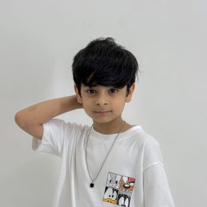 Boys' Graphic Patch White T-Shirt